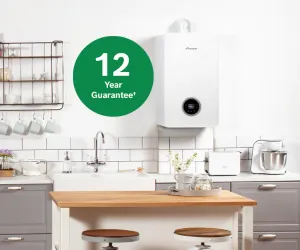 12 Year Guarantee White Modern Boiler